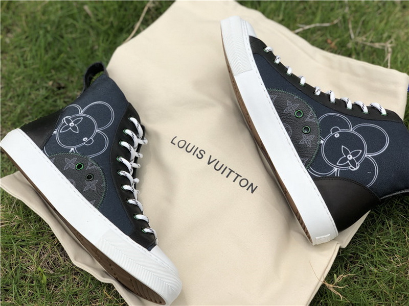 Louis vuitton tattoo sneaker boot High Black(98% Authentic quality)